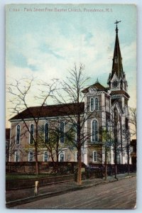 1915 Providence Rhode Island RI Postcard Park Street Free Baptist Church Chapel