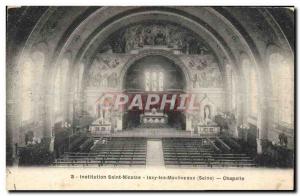 Old Postcard Children Institution Saint Nicolas Chapel Issy les Moulineaux