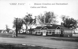 Portneuf Canada Chez Paul Cabins and Restaurant Coke Sign Real Photo PC AA83771