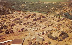 Grand Forks, ND North Dakota  AERIAL VIEW Downtown Business Area 1954 Postcard