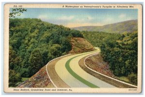 c1940 Grandview Point & Somerset Turnpike Road Bedford Pennsylvania PA Postcard 