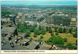 Postcard - Princes Street and Edinburgh from the Castle - Edinburgh, Scotland