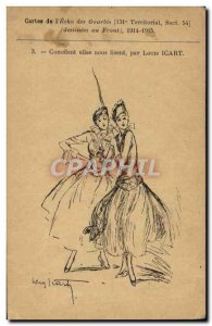 Old Postcard Fantasy Illustrator Women Danseues