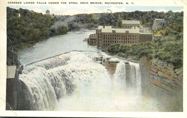 Rochester, New York - Lower Falls at Genesee River - WB