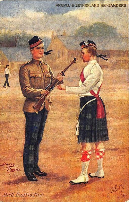 Drill Instruction Harry Payne Artist Raphael Tuck Postcard