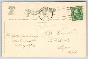 Christmas Calligraphy~Shepherd & Sheep in Deep Snow~Silver Edge~Philadelphia Art