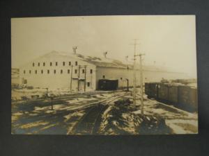 RR TRAIN YARD BLDG etc c1910 Real Photo Postcard