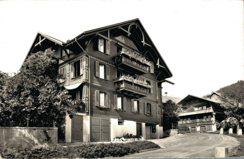 Switzerland Hotel Hirschen Hondrich RPPC 03.37