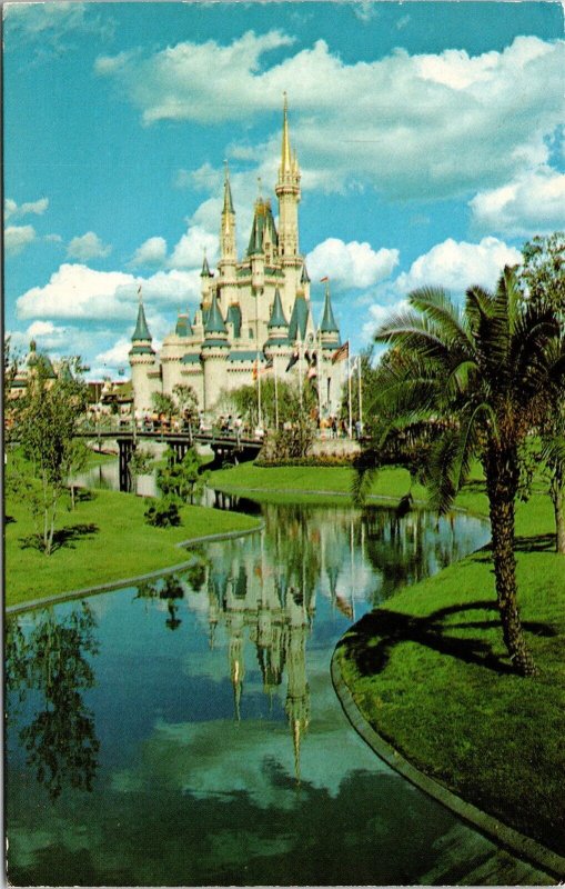 Cinderella Castle Exterior Walt Disney World Orlando Florida Chrome WOB Postcard