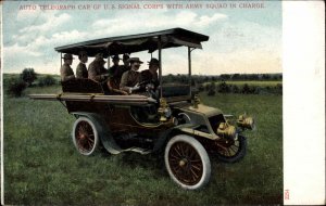 Army Squad Auto Telegraph Car U.S. Signal Corps c1910 Vintage Postcard