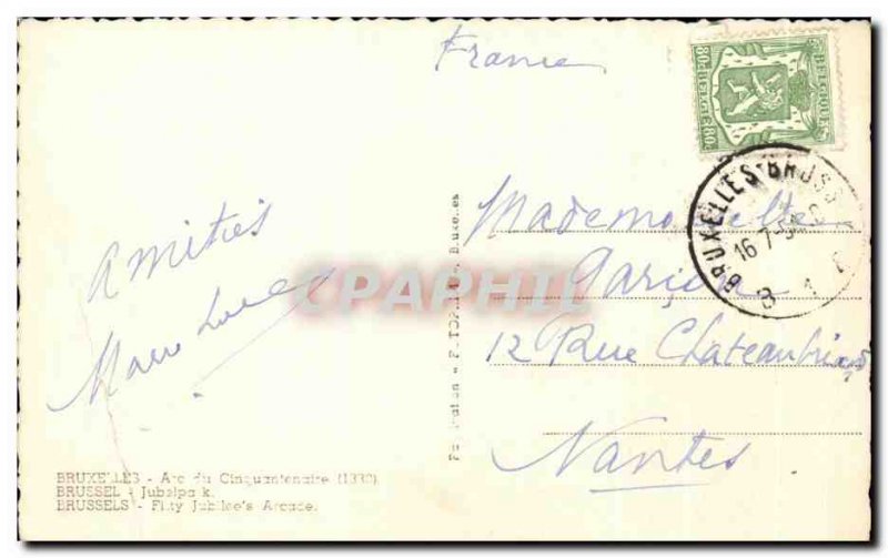 Old Postcard Bruxelles Brussel Brussels Jubalpark filty