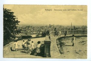 496994 Italy Bologna Panorama seen Rizzoli Institute local kids Vintage postcard