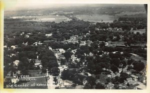 Aerial View of The Center of Kennebunk ME Real Photo Postcard