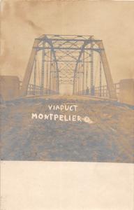D28/ Montpelier Ohio Real Photo RPPC Postcard c1910 Bridge Viaduct