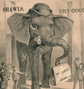 1870s-80s Clark's ONT Spool Cotton Jumbo The Elephant In London P208