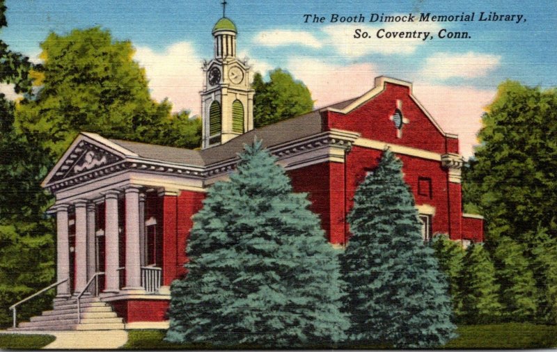 Connecticut South Coventry Booth Dimock Memorial Library 1956