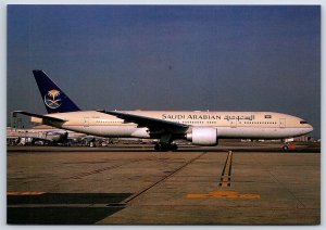 Airplane Postcard Saudi Arabian Airlines Boeing 777-268 HZ-AKB in Paris CP13