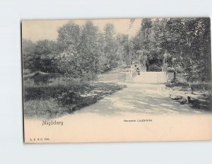 Postcard Hermann Lassbrücke Magdeburg Germany