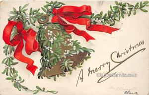 Christmas  Ellen H Clapsaddle 1908 light corner wear, writing on front