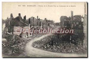 Postcard Bazeilles Old Ruins of Main street after the Battle