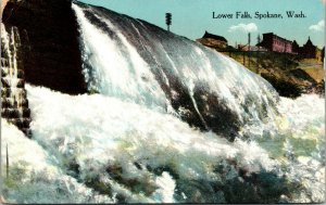 Vtg 1910s Lower Falls Spokane Washington WA Postcard