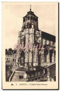 Old Postcard Lisieux L & # 39eglise Saint Jacques