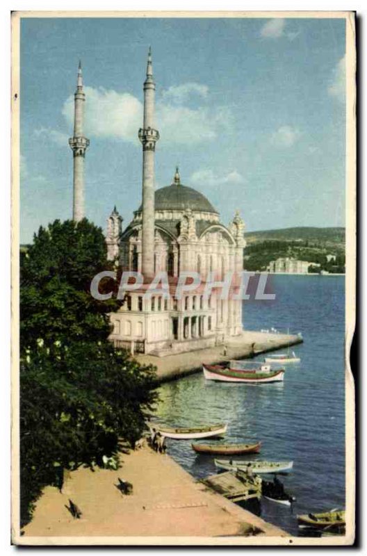 Old Postcard Camil Ortakor Ortakoy Istanbul Turkey turkey