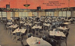 CHINATOWN 3RD & W. WISCONSIN AVENUE MILWAUKEE WISCONSIN POSTCARD (c. 1930s)