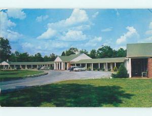 Unused 1950's OLD CARS & ANDREW JACKSON MOTEL Rock Hill South Carolina SC u2324