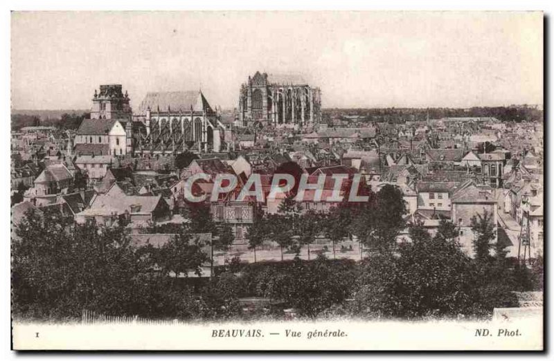 Old Postcard Beauvais Vue Generale