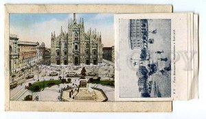 3130747 Milano Italy old postcard with Booklet of 8 Pictures PC