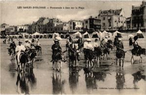 CPA Les SABLES-d'OLONNE - Promenade a anes sur la Plage (297529)