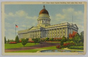 Utah State Capitol Building - Salt Lake City, Utah - Vintage Postcard