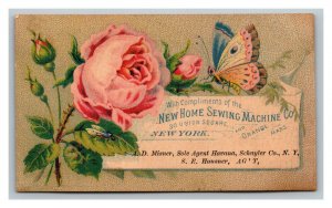 Vintage 1880's Victorian Trade Card New Home Sewing Machine Co Union Square NYC