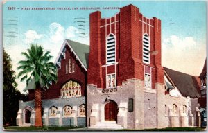 1948 First Presbyterian Church San Bernardino California CA Posted Postcard