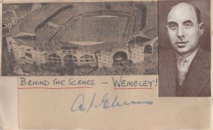 Arthur Elvin MBE Sports Wembley Stadium Owner Hand Signed Autograph