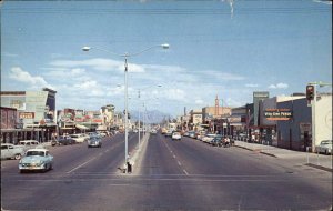 Mesa Arizona AZ Classic 1950s Cars Street Scene Vintage Postcard