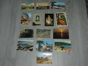 VINTAGE 14 POSTCARDS FROM US AND OUTSIDE THE US ALL HAVE WRITING 