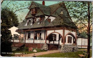 Postcard HOUSE SCENE Liberty New York NY AL2513