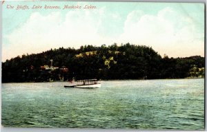 The Bluffs, Lake Rosseau, Muskoka Lakes Ontario Vintage Postcard B57