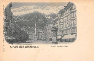 Innsbruck Austria Street Scene Gruss aus Antique Postcard J40560