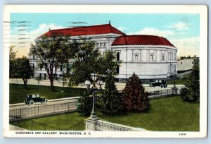 Washington DC Postcard Corcoran Art Gallery Birds Eye View Building 1934 Vintage