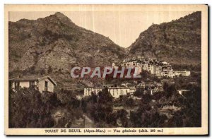 Old Postcard From Touet Beuil (Alpes Mar) General view
