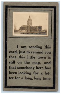 Topeka Kansas KS RPPC Photo Postcard State Capitol c1910 Antique Unposted