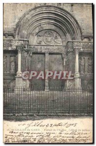 Postcard Old Saint Gilles Gard Church Portal