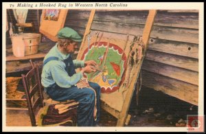 Making a Hooked Rug in, W.N.C.
