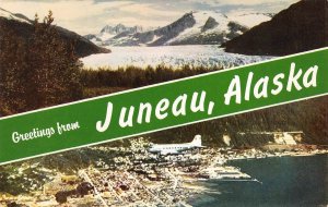 JUNEAU, ALASKA Large Letter Greetings c1960s Chrome Vintage Postcard