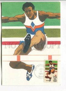 485952 USA 1983 year maximum card los angeles olympics hurdling