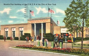 Vintage Postcard 1939 World's Fair Building YMCA Honor Of God New York City NY