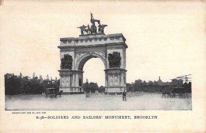 c.'06, Civil War, GAR Soldiers and Sailors Monument Brooklyn NY, ,Old Postcard